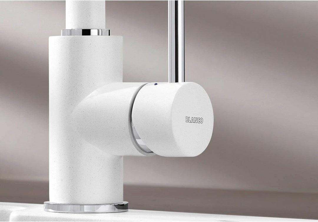 BLANCO MIDA-S | Küchenarmatur in chrom | Hochdruck | Mit herausziehbarem Schlauch | Rückflussverhind