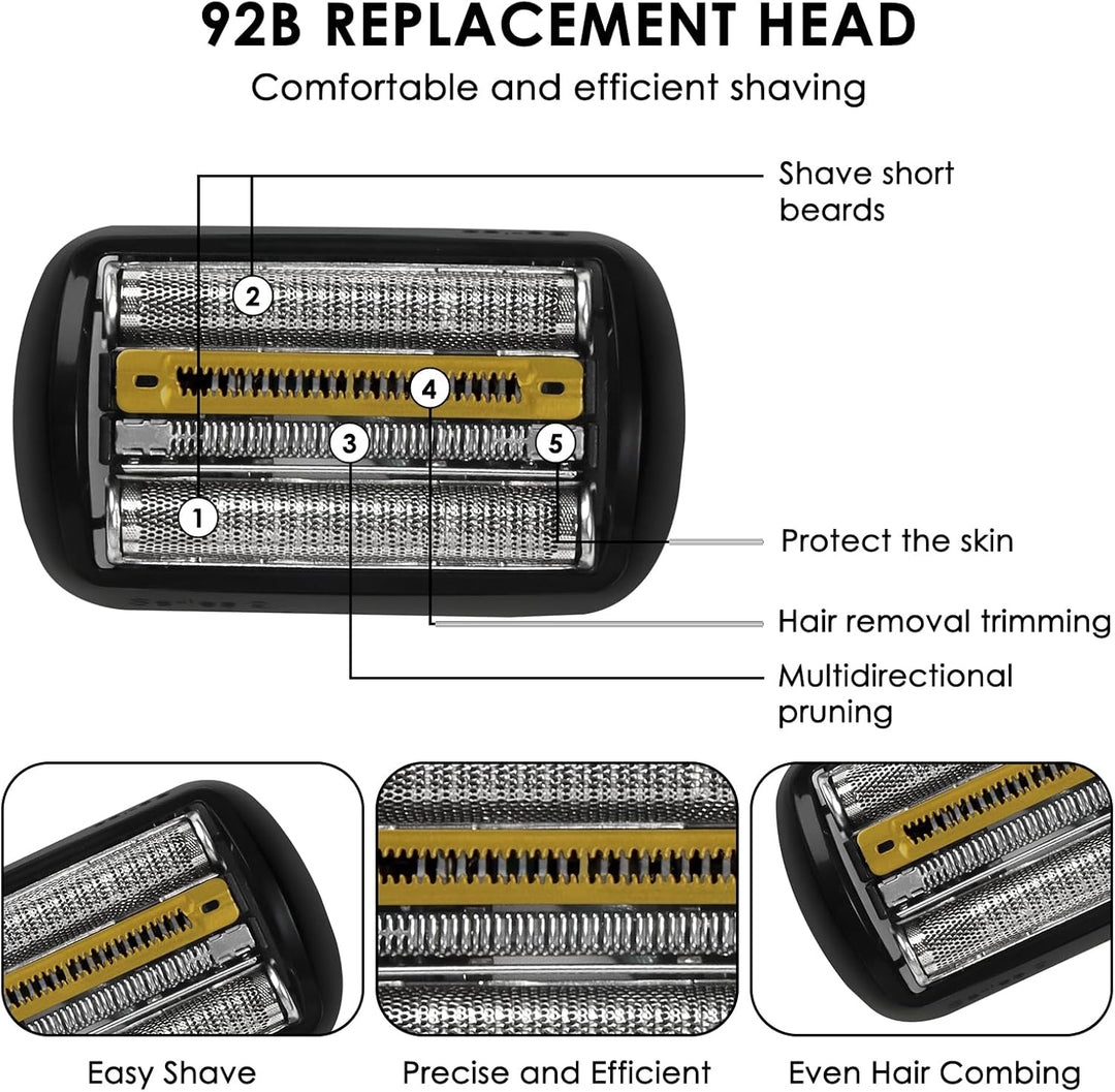 92B Series 9 Elektrorasierer Ersatzteil, Scherkopf Serie 9 für Elektrorasierer, Kompatibel mit Serie