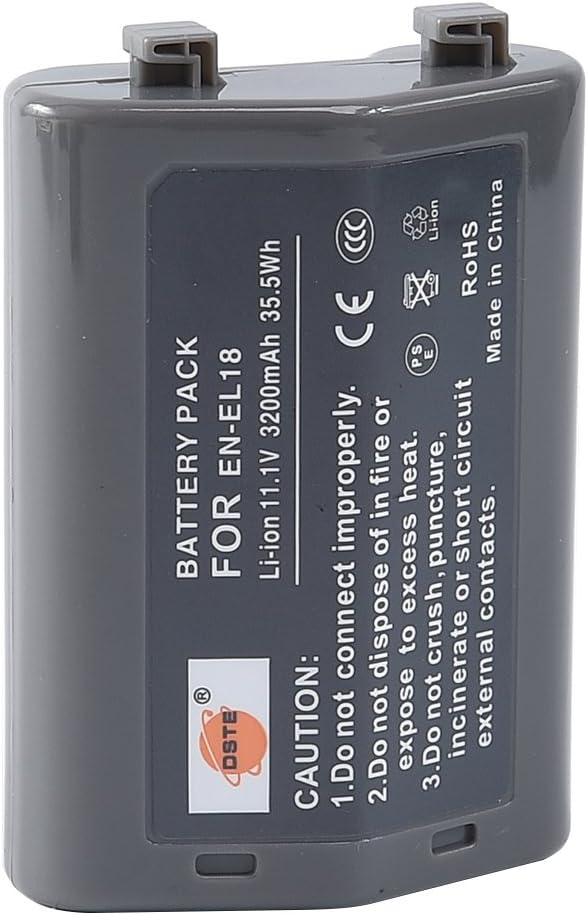 DSTE Ersatz Batterie Akku for Nikon EN-EL18 ENEL18 D4 D4S D800 D800 Kamera