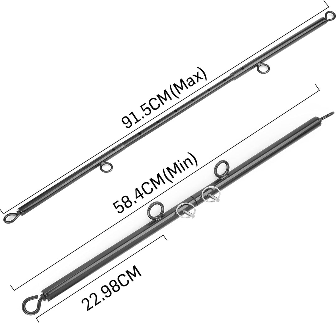 PENJOY Edelstahl verstellbare Pilates Spreizstange Set Sporthilfe Training Yoga Fitness