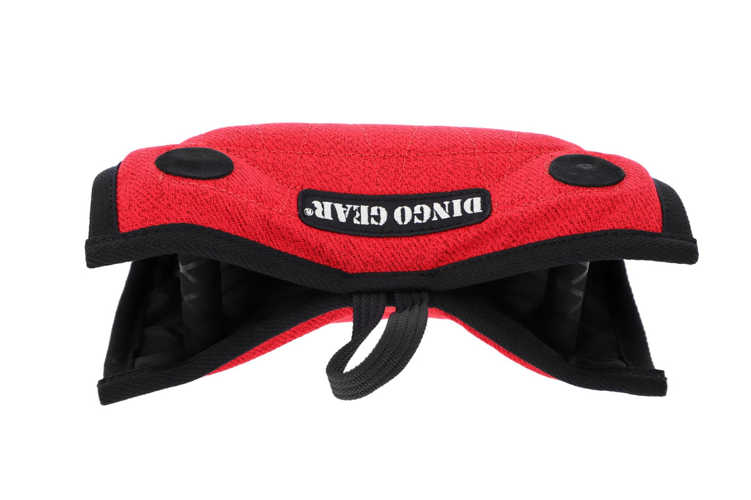 Dingo Gear Beisskissen,Beisswurst für Welpen aus Nylcot mit 2 Griffe Rot Weich Hundetraining S00707