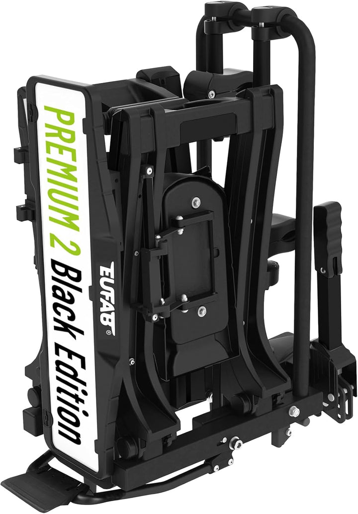 EUFAB 11648ON Fahrradträger Premium 2 "Black Edition, E-Bike geeignet, komplett vormontiert, Diebsta