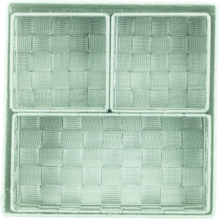 Brandsseller 4er Set Aufbewahrungsboxen - 28x28x10 cm, 26x13x9 cm, 13x13x9 cm (2x) – eckige Regalkör