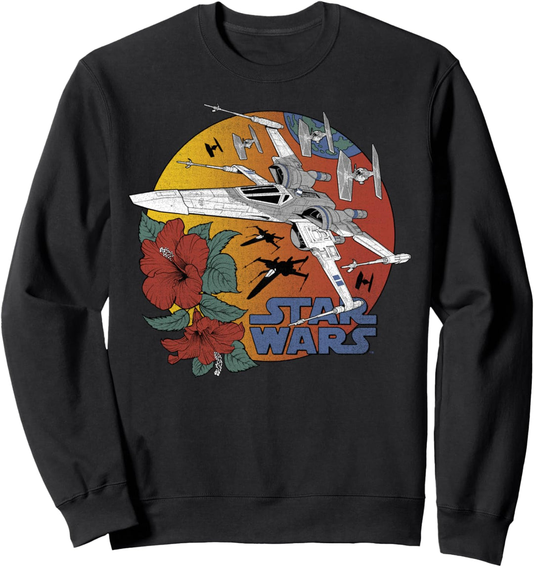 Star Wars: The Rise Of Skywalker X-Wing Floral Portrait Sweatshirt