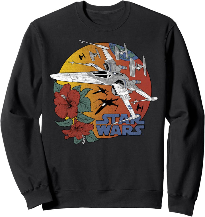 Star Wars: The Rise Of Skywalker X-Wing Floral Portrait Sweatshirt