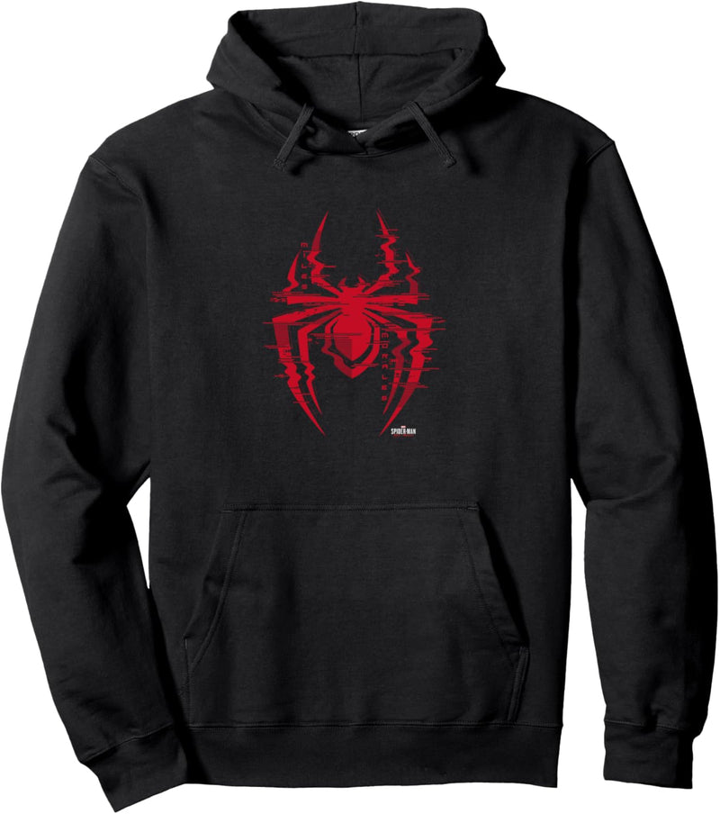 Marvel Spider-Man: Miles Morales Glitch Spider Logo Pullover Hoodie