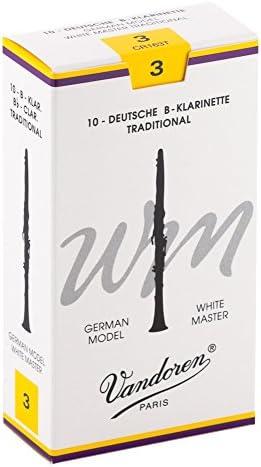 Vandoren Blätter B-Klarinette Deutsch 3,0 White Master Traditional Stärke 3 Single, Stärke 3 Single