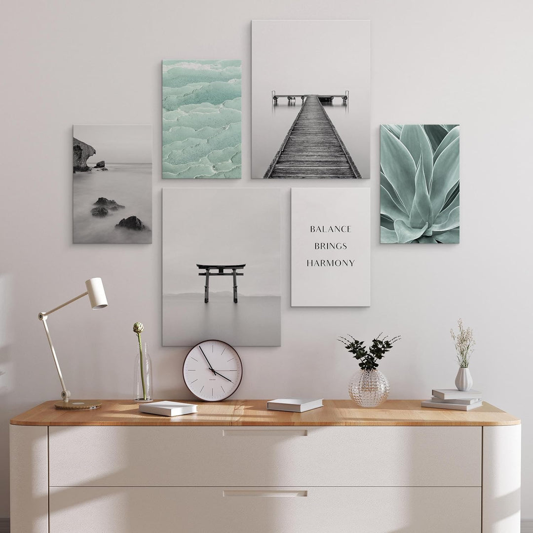 Muralo - Wandbilder Set - Leinwand Bilder Set Aufhängefertig - Bilder für Wohnzimmer Schlafzimmer -