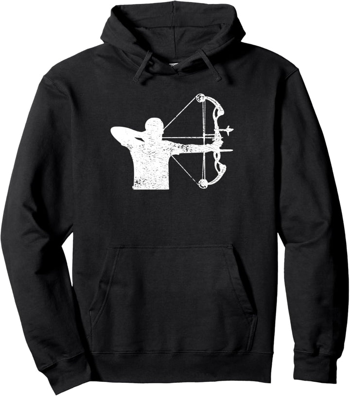 Bogensport Bogenschütze Vintage Pullover Hoodie