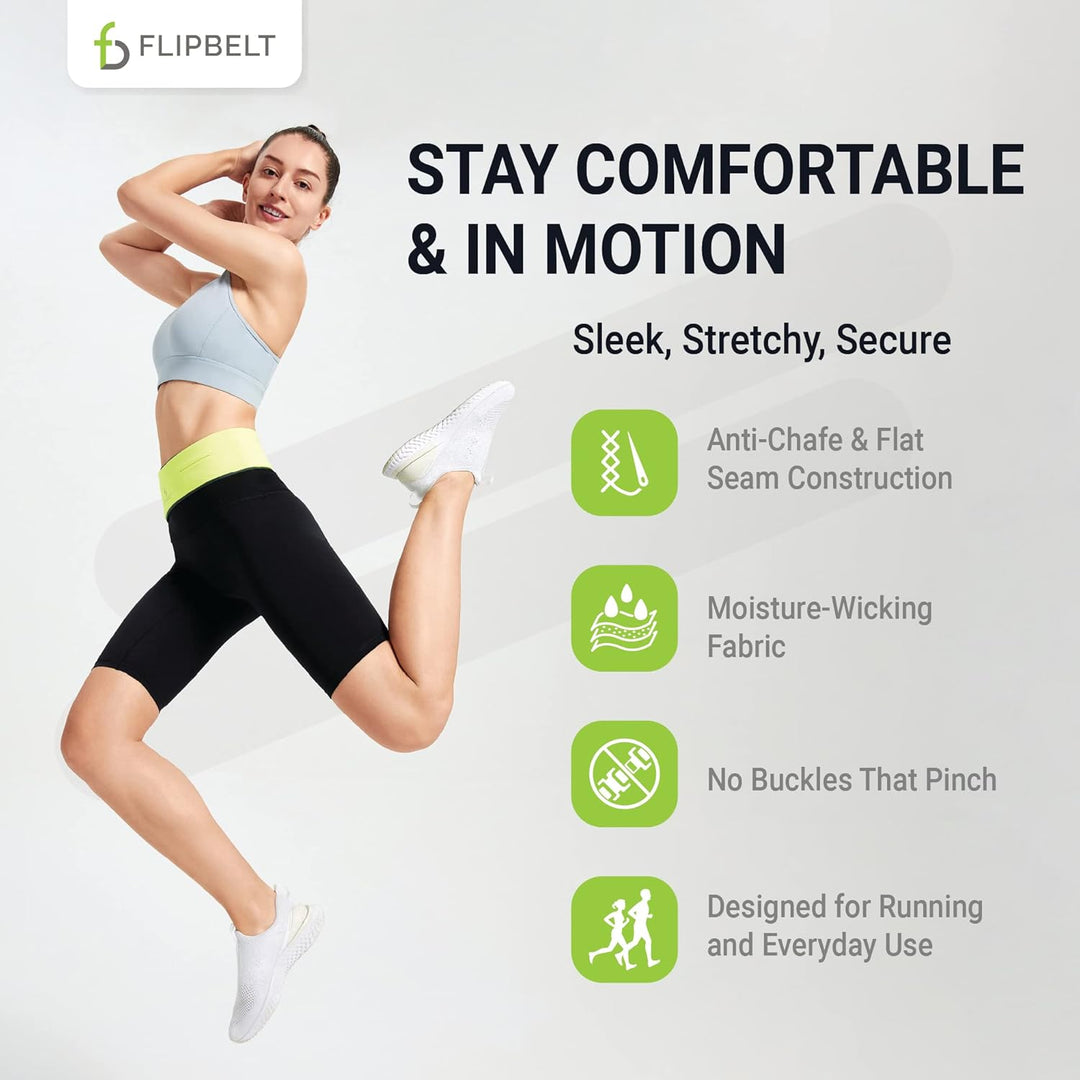 FlipBelt Classic - Gürtel mit Mehreren Taschen, Unisex XS Gelb, XS Gelb