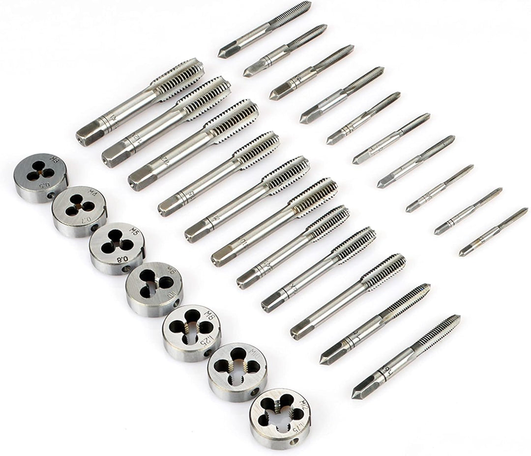 32 teilig Gewindeschneid-Set, legierter Stahl, metrisches Schraubengewinde, Schneidwerkzeuge, Kegelb