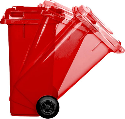 Jestic Mülltonne 120 240 mit leisen Gummirädern für getrennte Mülltrennung, Recycling innen aussen E