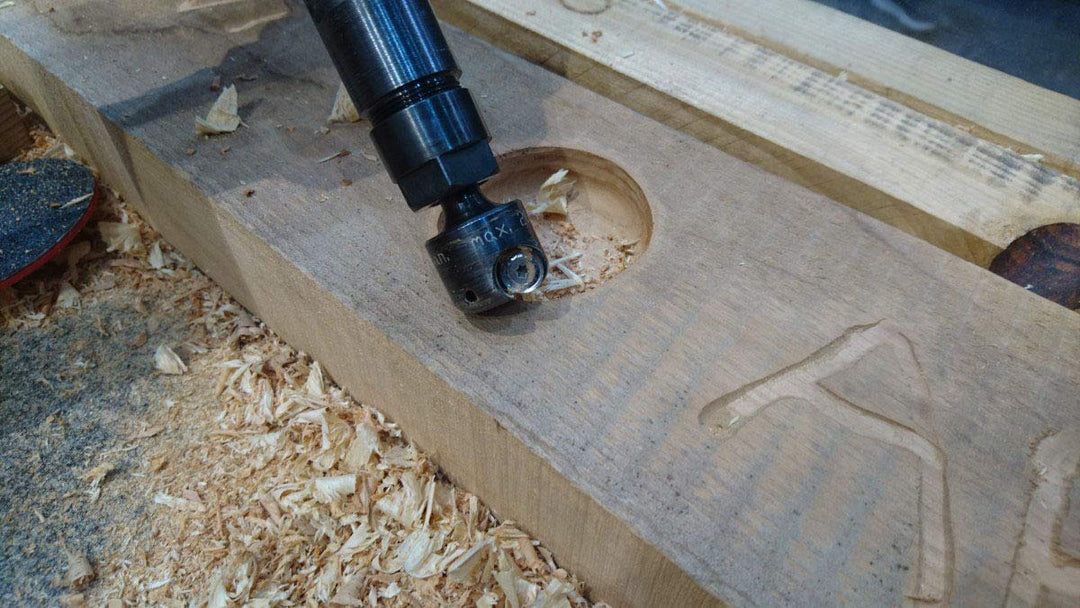 Kaindl Multi-Carver Fräsaufsatz für Holz – 10 mm Schaft mit auswechselbarer HW-Wendeplatte Ø10 mm, g