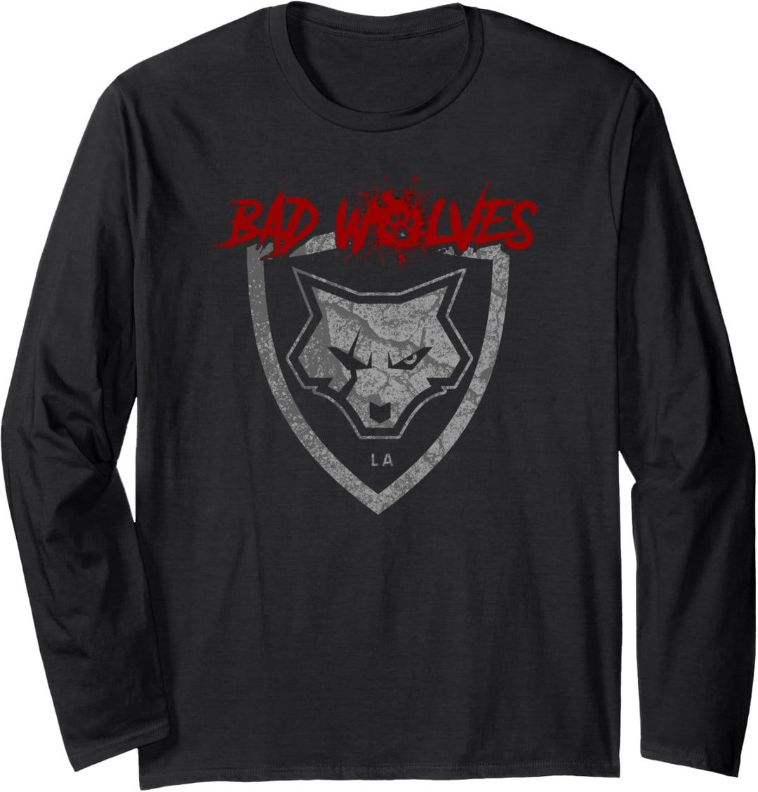 Bad Wolves – Paw Logo Shield Langarmshirt
