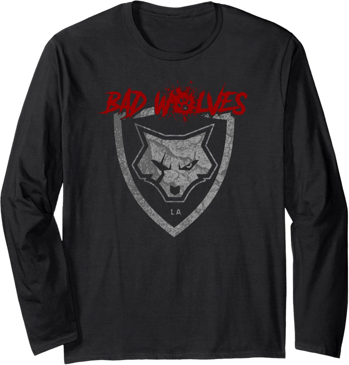 Bad Wolves – Paw Logo Shield Langarmshirt