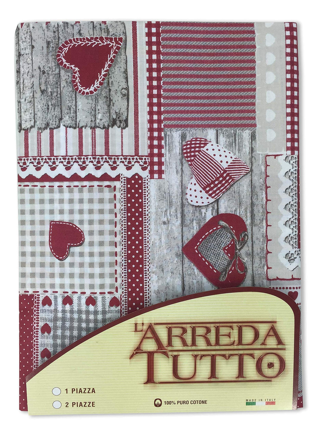Tex family Tagesdecke Gran Foulard Tagesdecke Sofaüberwurf Stoff Aprica rot - Doppelbett 2 Piazze Ro