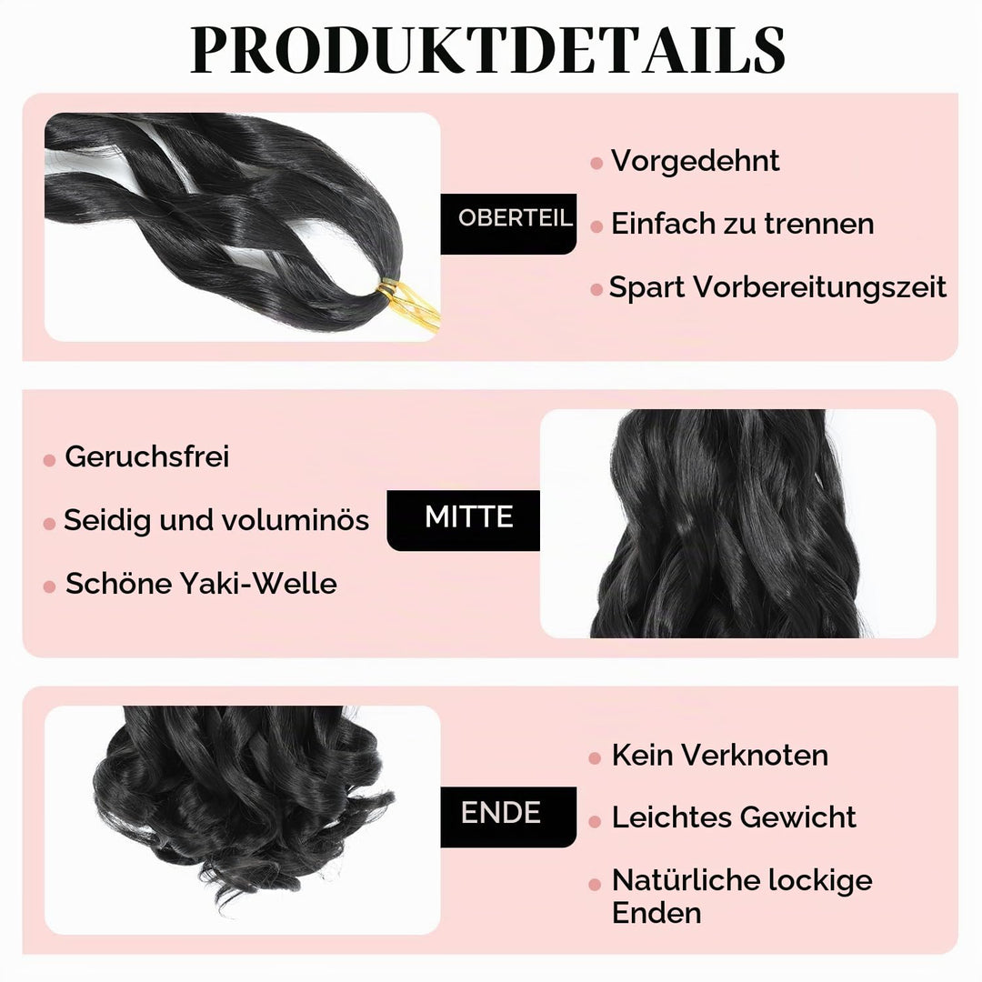 WoWCFyyds 8 Packs French Curl Braiding Hair 12 Inch Loose Wave Spiral Curly Braiding Hair Extensions
