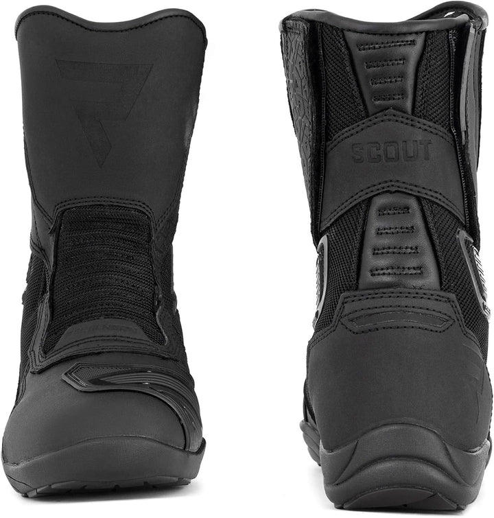 REBELHORN Scout Air Motorradstiefel Mesh-Belüftungseinsätze Knöchel- und Fersenschutz Antibakteriell