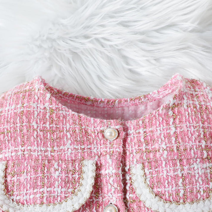 Kleinkind Baby Mädchen Herbstkleidung Plaid Tweed Muster Tops Plaid Rock Baskenmütze Baby Outfits Se