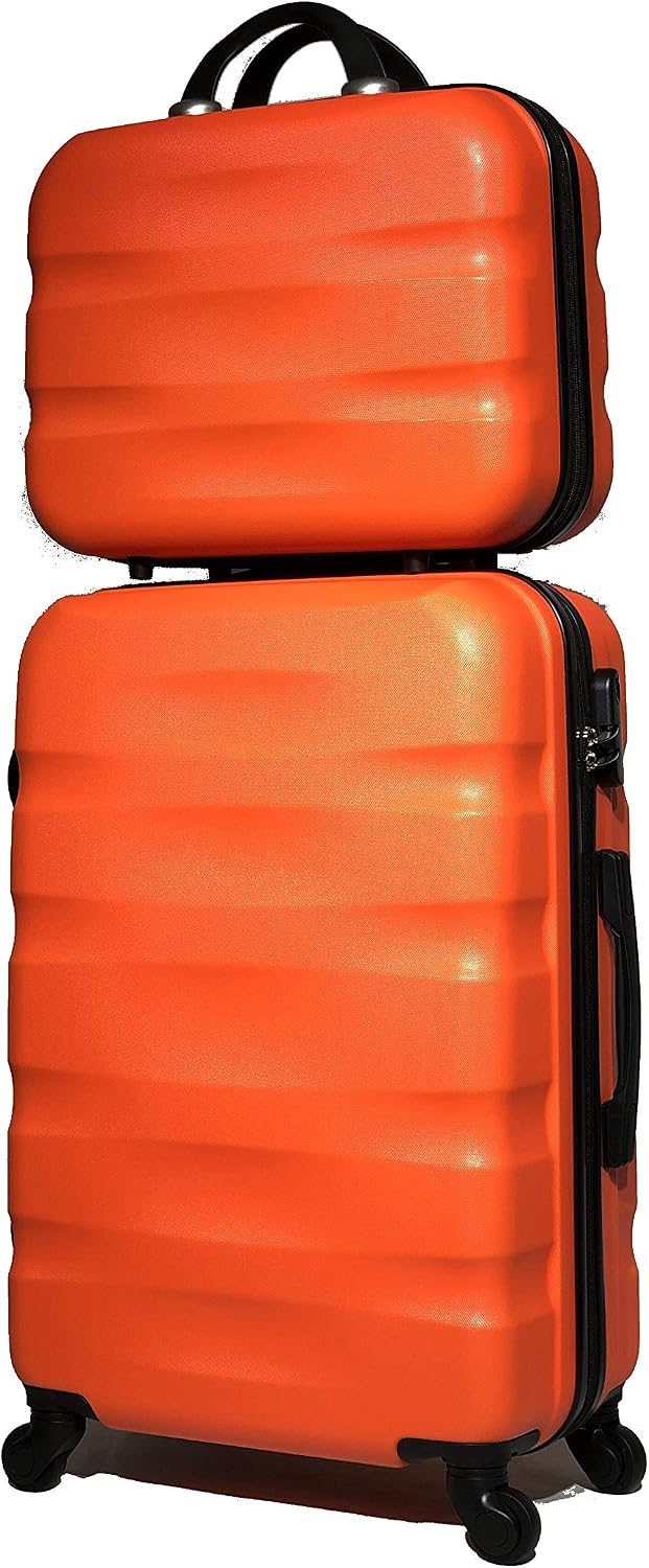 Kabine/Mittelgrosser Koffer mit oder ohne Vanity, französische Marke, Orange (5806), Moyen & Vanity