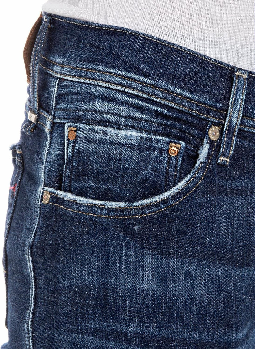 Replay Herren Jeans Jondrill Skinny-Fit Aged 40W / 34L Dark Blue 007-1, 40W / 34L Dark Blue 007-1