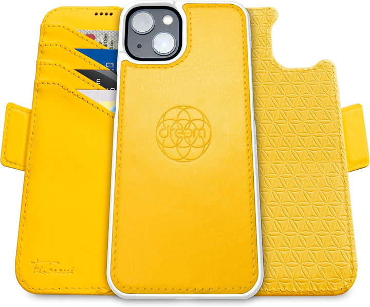 Dreem Fibonacci iPhone 15 Plus Brieftaschen-Etui / 2-in-1 stossfestes Etui und abnehmbares Folio aus