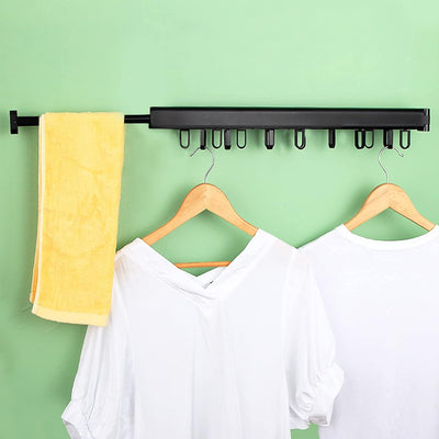 SWAWIS Wäscheständer Wandmontage Kleiderstange 90cm Ausziehbar Klappbar Wäscheständer Kleiderstange