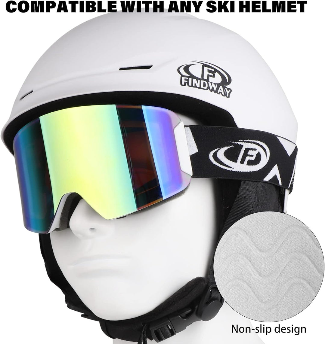 Findway Kinder Skibrille, Ski Goggles Snowboardbrille für Kinder Jungen Mädchen Alter 3 4 5 6 7 8, m