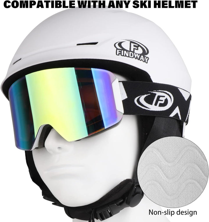 Findway Kinder Skibrille, Ski Goggles Snowboardbrille für Kinder Jungen Mädchen Alter 3 4 5 6 7 8, m