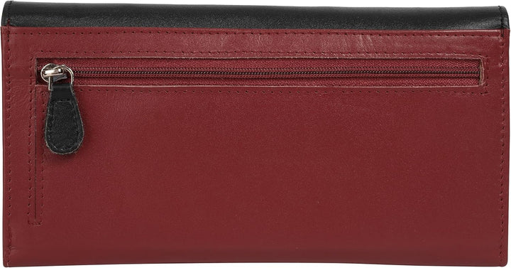 bruno banani Geldbörse Echt Leder schwarz Damen - 021911, Schwarz