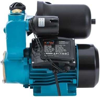 KATSU Wasserpumpe Hauswasserwerk Gartenpumpe 130W, Abschaltautomat mit einstellbarer Druckregelung,