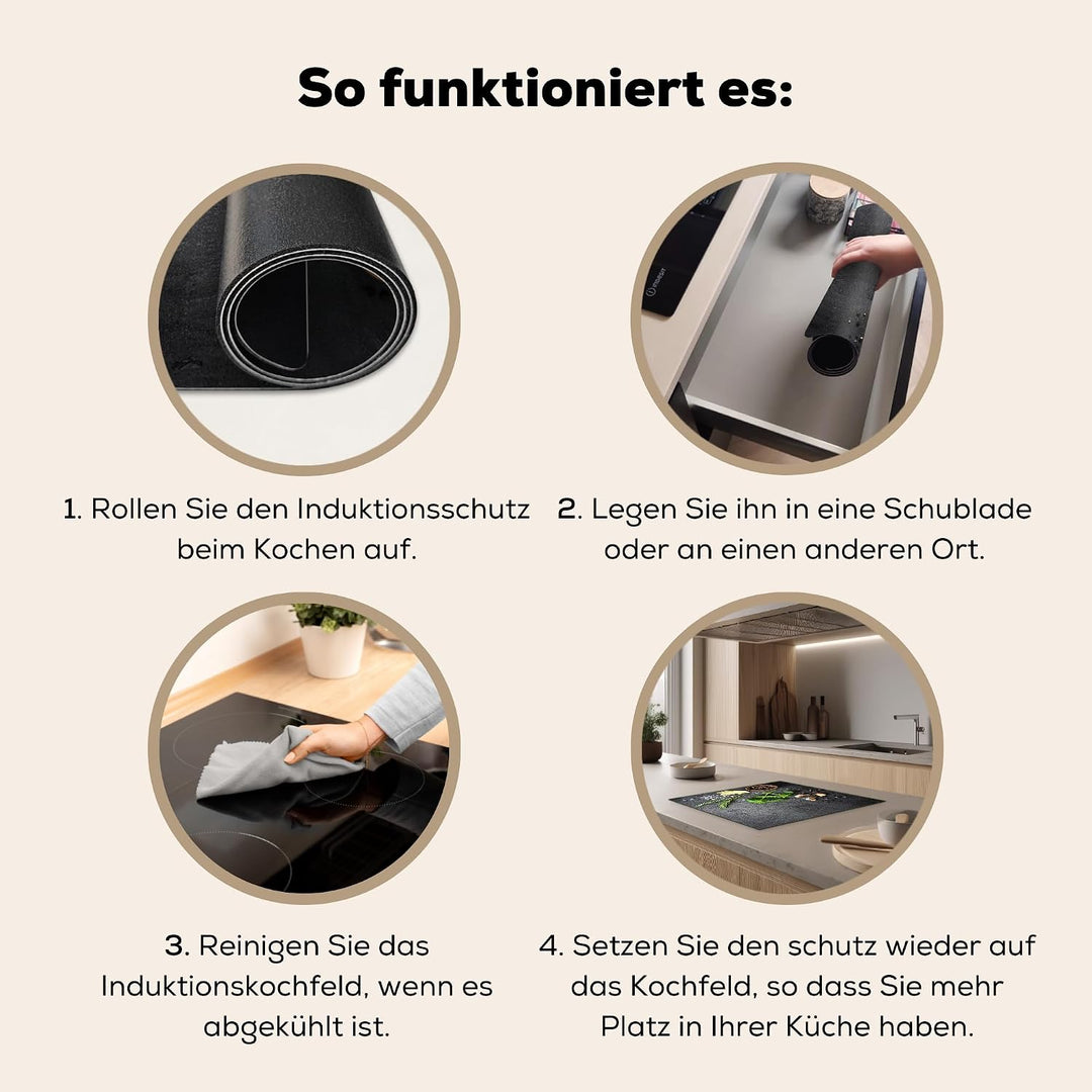 KitchenYeah© Herdabdeckplatte Einteilig Ceranfeld Abdeckplatte für Induktionsschutz Ceranfeldabdecku