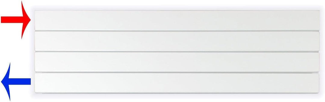 Paneelheizkörper Heizkörper Badheizkörper horizontal 298 x 1000 seitlicher Anschluss (335 Watt nach