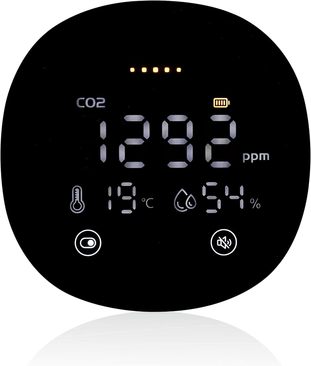 Smartwares 3-in-1 Luftqualitätsmelder FGA-13950 - CO2, Temperatur und Luftfeuchtigkeit - 78 DB – mit
