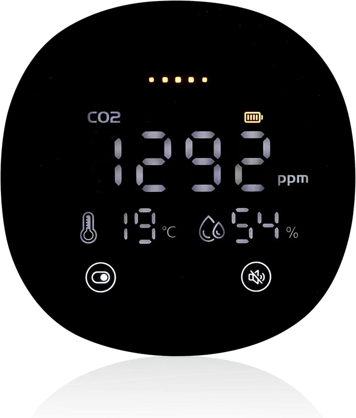 Smartwares 3-in-1 Luftqualitätsmelder FGA-13950 - CO2, Temperatur und Luftfeuchtigkeit - 78 DB – mit