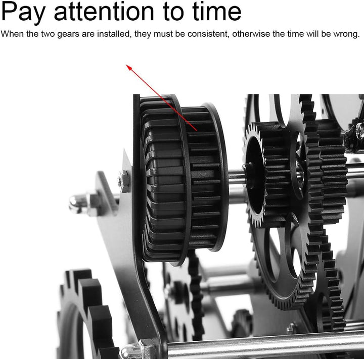 Jacksking Zahnrad Uhr, 3D Moderne grosse Wandkunst rotierende mechanische Uhr Kalender Rad Sägezahn