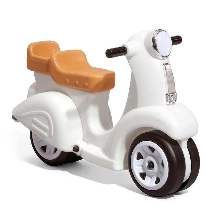 Step2 Ride Along Spielzeug Scooter aus Kunststoff in Weiss | Roller für Kinder für Draussen | Kinder