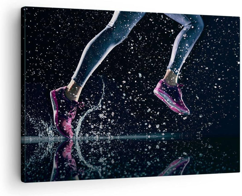 Bilder auf Leinwand Laufen Lifestyle Leichtathletik Schuhe Leinwandbild 70x50cm Wandbilder Dekoratio