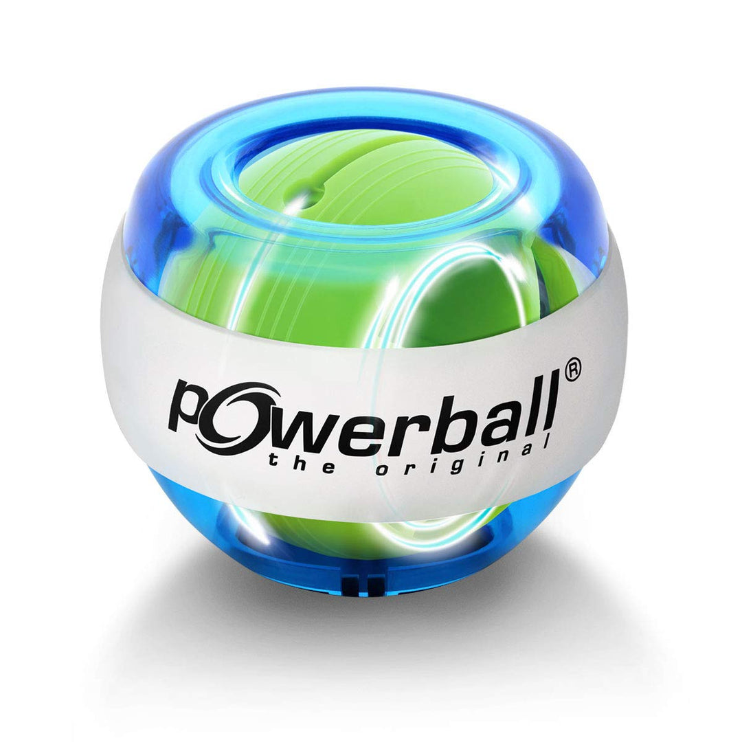 Powerball Lightning Blue, gyroskopischer Handtrainer mit blauem Lichteffekt, transparent-blau, das O