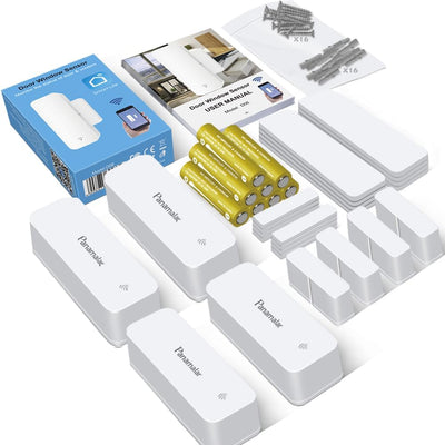 Panamalar Wireless Türfenstersensor, Niedriger Energie Tür&Fensteralarm kompatibel mit Alexa/Google-