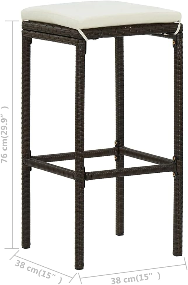vidaXL 2X Barhocker mit Kissen Barstuhl Tresenhocker Küchenhocker Thekenhocker Tresenstuhl Thekenstu