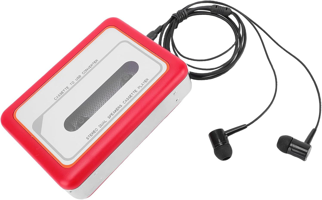 Kassettenspieler, Tragbarer Kassetten-zu-MP3-Konverter, Player mit 3,5-mm-Kopfhöreranschluss, Kopfhö