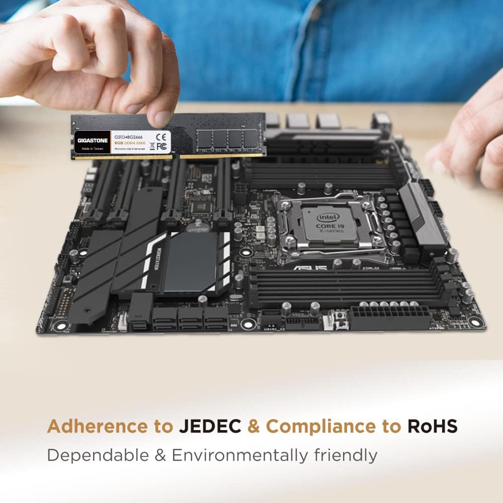 【DDR4 RAM】 GIGASTONE 8GB DDR4 2666MHz (2400MHz or 2133MHz) PC4-21300(PC4-19200/17000) CL19 1.2V UDIM