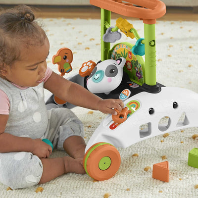 Fisher-Price HJY73 - 2-Seiten Panda-Lauflernwagen, mitwachsendes interaktives Spiel-Center mit über