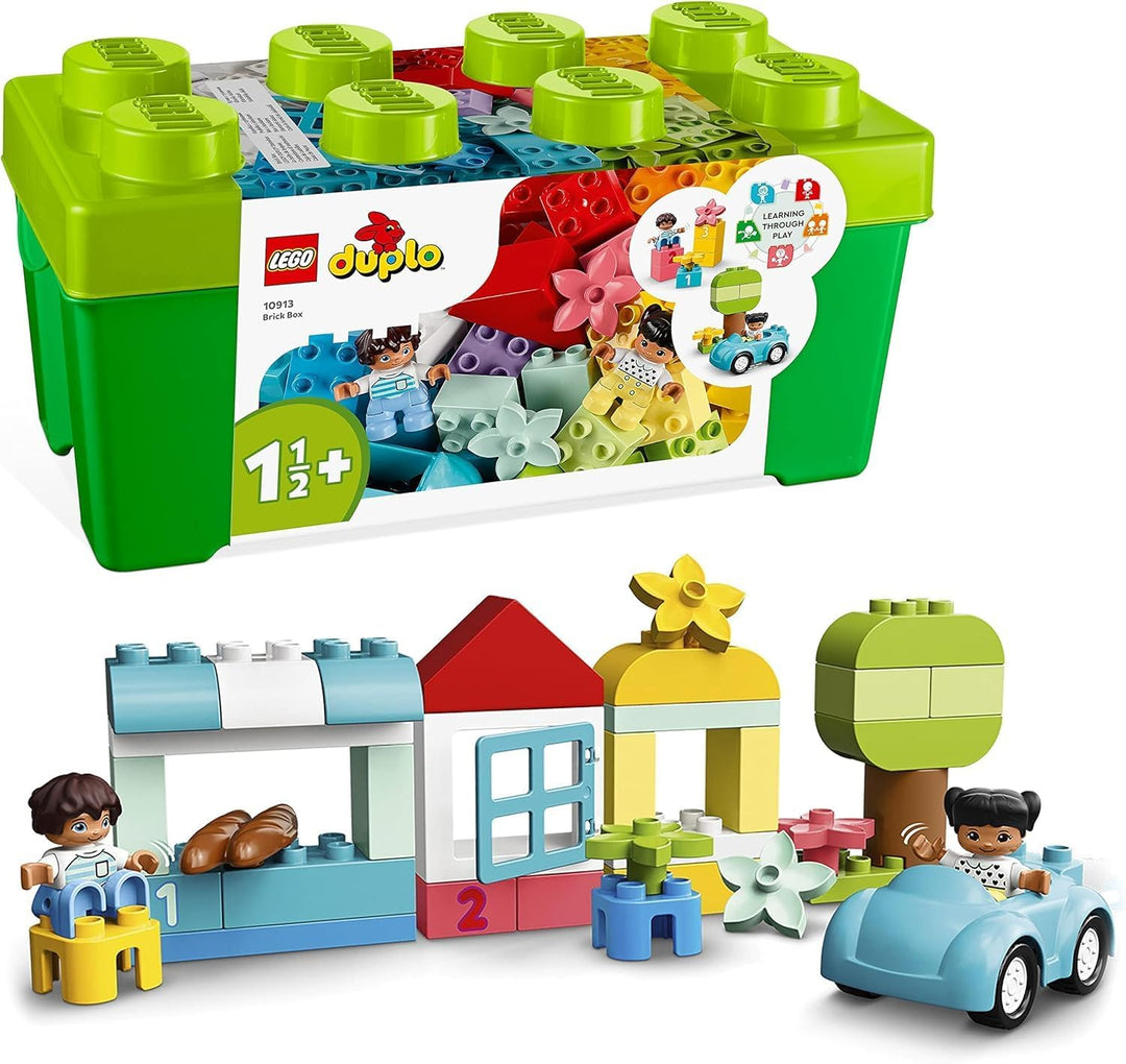 LEGO 10914 DUPLO Deluxe Steinebox, ab 1,5 Jahren & 10913 DUPLO Classic Steinebox, Kreativbox mit Auf