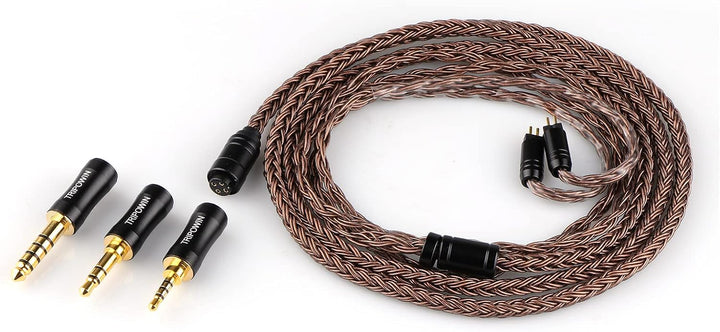LINSOUL Tripowin Amber 32AWG OFC Oxygen Free Cable HiFi IEM Kabel mit austauschbarem 2.5mm/3.5mm/4.4