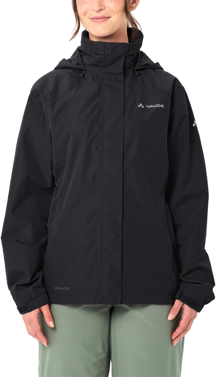 VAUDE Escape Bike Light Regenjacke Damen – Gefütterte Regenjacke mit 2-Lagen Membran, reflektierende