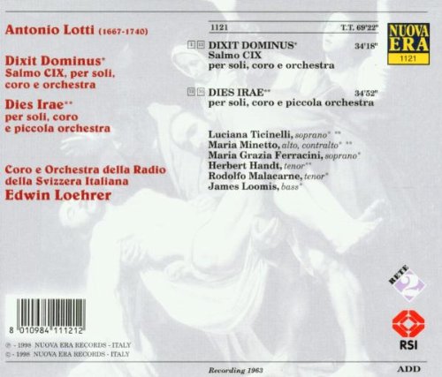 Dixit Dominus/Dies Irae, Audio-CD