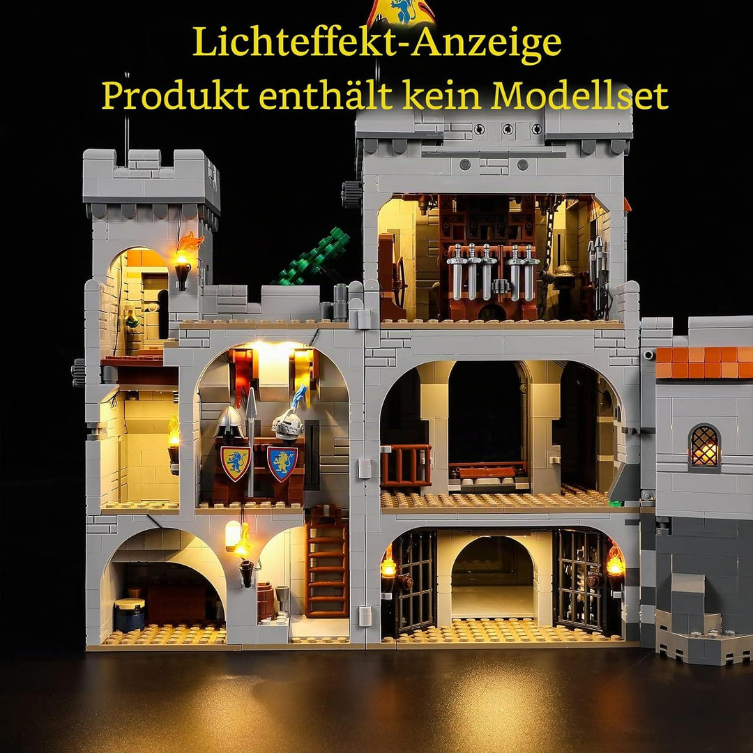 GEAMENT LED Licht-Set Kompatibel mit Lego Burg der Löwenritter (Lion Knight&