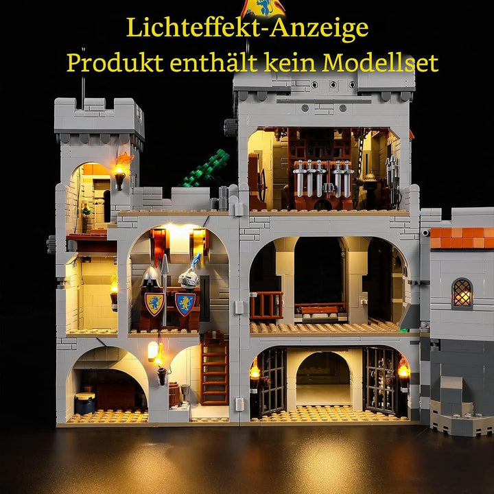 GEAMENT LED Licht-Set Kompatibel mit Lego Burg der Löwenritter (Lion Knight&